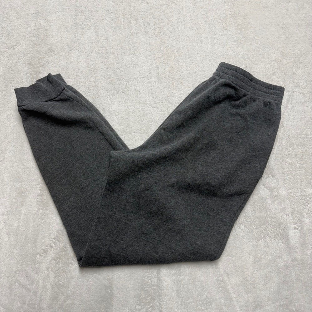 Champion Mens Joggers XL Charcoal Gray Fleece Sweatpants Script Logo Athletic